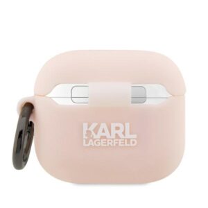 Karl Lagerfeld KLA3RUNCHP AirPods 3 dėklas rožinės spalvos Silicone Choupette Head 3D - Image 2