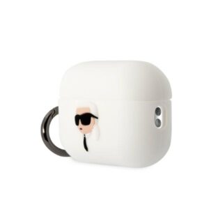 Karl Lagerfeld KLAP2RUNIKH AirPods Pro 2 (2022/2023) dėklas baltos spalvos Silicone Karl Head 3D - Image 3