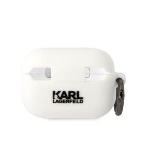 Karl Lagerfeld KLAP2RUNCHH AirPods Pro 2(2022/2023) dėklas baltos spalvos Silicone Choupette Head 3D - Image 2