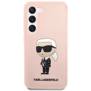Karl Lagerfeld KLHCS23SSNIKBCP S23 S911kietas dėklas rožinės spalvos Silicone Ikonik - Image 3