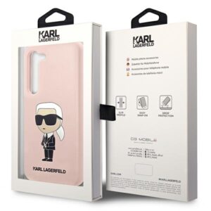 Karl Lagerfeld KLHCS23SSNIKBCP S23 S911kietas dėklas rožinės spalvos Silicone Ikonik - Image 8