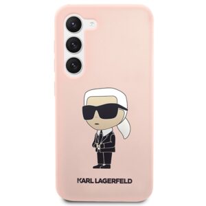 Karl Lagerfeld KLHCS23MSNIKBCP S23+ S916 kietas dėklas rožinės spalvos Silicone Ikonik - Image 3