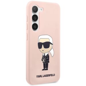 Karl Lagerfeld KLHCS23MSNIKBCP S23+ S916 kietas dėklas rožinės spalvos Silicone Ikonik - Image 4