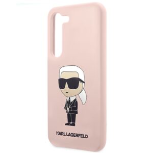 Karl Lagerfeld KLHCS23MSNIKBCP S23+ S916 kietas dėklas rožinės spalvos Silicone Ikonik - Image 6