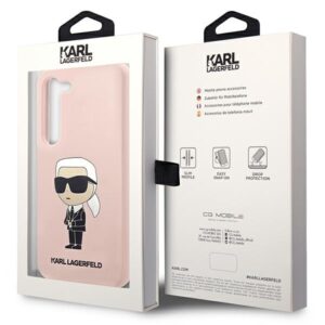 Karl Lagerfeld KLHCS23MSNIKBCP S23+ S916 kietas dėklas rožinės spalvos Silicone Ikonik - Image 8