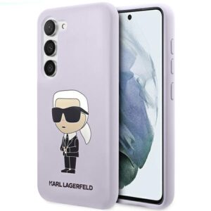 Karl Lagerfeld KLHCS23MSNIKBCU S23+ S916 kietas dėklas violetinės spalvos Silicone Ikonik - Image 1