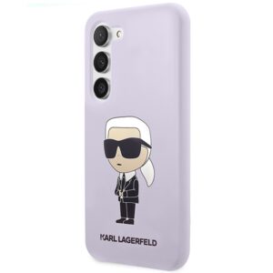 Karl Lagerfeld KLHCS23MSNIKBCU S23+ S916 kietas dėklas violetinės spalvos Silicone Ikonik - Image 2