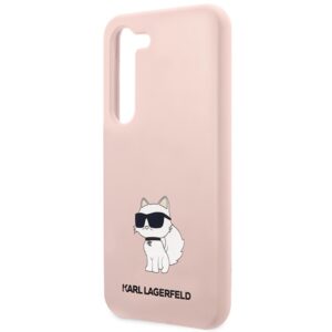 Karl Lagerfeld KLHCS23MSNCHBCP S23+ S916 kietas dėklas rožinės spalvos Silicone Choupette - Image 6