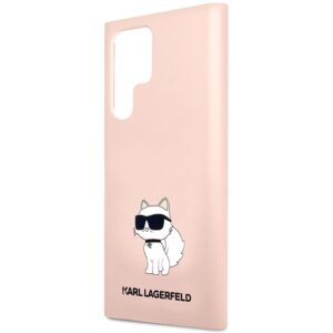 Karl Lagerfeld KLHCS23LSNCHBCP S23 Ultra S918 kietas dėklas rožinės spalvos Silicone Choupette - Image 6