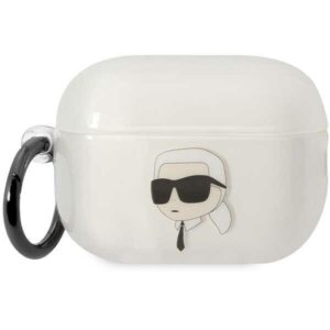 Karl Lagerfeld KLAP2HNIKTCT Airpods Pro 2 (2022/2023) dėklas skaidrus Ikonik Karl Lagerfeld