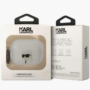 Karl Lagerfeld KLAP2HNIKTCT Airpods Pro 2 (2022/2023) dėklas skaidrus Ikonik Karl Lagerfeld - Image 4