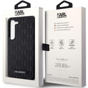 Karl Lagerfeld KLHCS23SSAKLHPK S23 S911 kietas dėklas juodos spalvos Saffiano Mono Metal Logo - Image 8