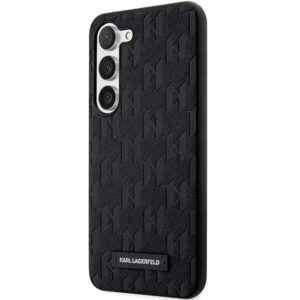 Karl Lagerfeld KLHCS23SSAKLHPK S23 S911 kietas dėklas juodos spalvos Saffiano Mono Metal Logo - Image 2