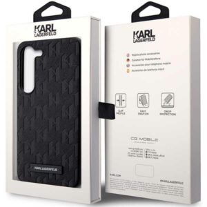 Karl Lagerfeld KLHCS23MSAKLHPK S23+ S916 kietas dėklas juodos spalvos Saffiano Mono Metal Logo - Image 8