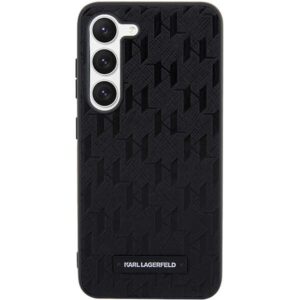 Karl Lagerfeld KLHCS23MSAKLHPK S23+ S916 kietas dėklas juodos spalvos Saffiano Mono Metal Logo - Image 3
