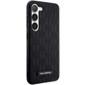 Karl Lagerfeld KLHCS23MSAKLHPK S23+ S916 kietas dėklas juodos spalvos Saffiano Mono Metal Logo - Image 4
