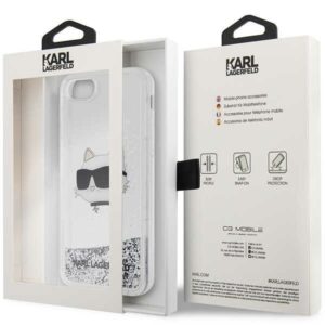 Karl Lagerfeld KLHCI8LNCHCS Apple iPhone 7/8/SE 2020 / SE 2022 silver kietas dėklas Glitter Choupette H - Image 8