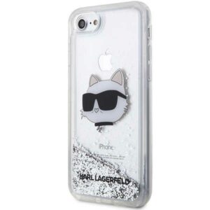 Karl Lagerfeld KLHCI8LNCHCS Apple iPhone 7/8/SE 2020 / SE 2022 silver kietas dėklas Glitter Choupette H - Image 2