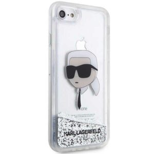 Karl Lagerfeld KLHCI8LNKHCH Apple iPhone 7/8/SE 2020 / SE 2022 silver kietas dėklas Glitter Karl Head - Image 4