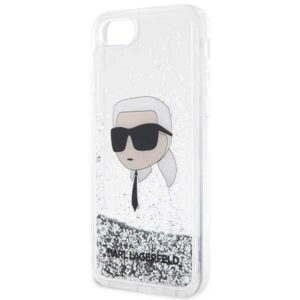 Karl Lagerfeld KLHCI8LNKHCH Apple iPhone 7/8/SE 2020 / SE 2022 silver kietas dėklas Glitter Karl Head - Image 6