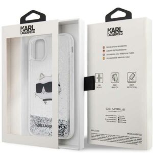 Karl Lagerfeld KLHCN61LNCHCS Apple iPhone 11/XR silver kietas dėklas Glitter Choupette Head - Image 8