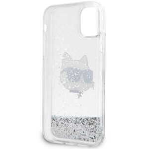 Karl Lagerfeld KLHCN61LNCHCS Apple iPhone 11/XR silver kietas dėklas Glitter Choupette Head - Image 4