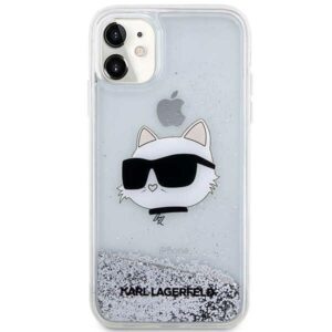 Karl Lagerfeld KLHCN61LNCHCS Apple iPhone 11/XR silver kietas dėklas Glitter Choupette Head - Image 5