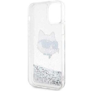 Karl Lagerfeld KLHCP12MLNCHCS Apple iPhone 12/12 Pro 6,1" silver kietas dėklas Glitter Choupette Head - Image 7