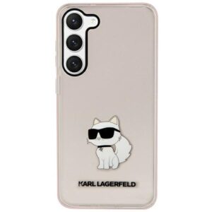 Karl Lagerfeld KLHCS23MHNCHTCP S23+ S916 rožinės spalvos kietas dėklas Ikonik Choupette - Image 1
