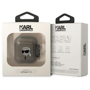 Karl Lagerfeld KLA2HNIKTCK AirPods 1/2 dėklas juodos spalvos Karl`s Head - Image 3