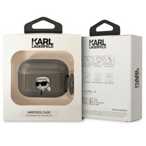 Karl Lagerfeld KLAPHNIKTCK AirPods Pro dėklas juodos spalvos Karl`s Head - Image 3