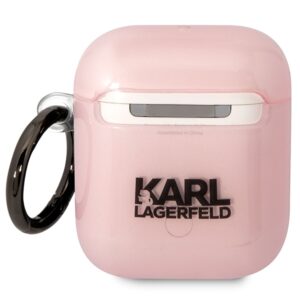 Karl Lagerfeld KLA2HNCHTCP Airpods 1/2 dėklas rožinės spalvos Ikonik Choupette - Image 2