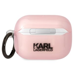 Karl Lagerfeld KLAPHNCHTCP Airpods Pro dėklas rožinės spalvos Ikonik Choupette - Image 2