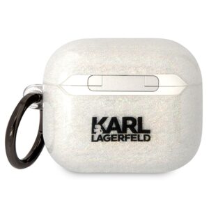 Karl Lagerfeld KLA3HNKCTGT Airpods 3 dėklas skaidrus Glitter Karl&Choupette - Image 2