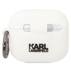 Karl Lagerfeld KLACA3SILKCW AirPods 3 dėklas baltos spalvos Silicone Karl & Choupette - Image 2