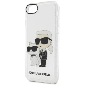 Karl Lagerfeld KLHCI8HNKCTGT Apple iPhone 7/8/SE 2020 / SE 2022 skaidrus kietas dėklas Gliter Karl&Choupette - Image 3