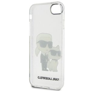Karl Lagerfeld KLHCI8HNKCTGT Apple iPhone 7/8/SE 2020 / SE 2022 skaidrus kietas dėklas Gliter Karl&Choupette - Image 4