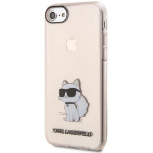 Karl Lagerfeld KLHCI8HNCHTCP Apple iPhone 7/8/SE 2020 / SE 2022 rožinės spalvos kietas dėklas Ikonik Choupette - Image 2