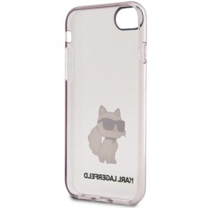Karl Lagerfeld KLHCI8HNCHTCP Apple iPhone 7/8/SE 2020 / SE 2022 rožinės spalvos kietas dėklas Ikonik Choupette - Image 4