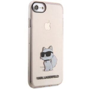 Karl Lagerfeld KLHCI8HNCHTCP Apple iPhone 7/8/SE 2020 / SE 2022 rožinės spalvos kietas dėklas Ikonik Choupette - Image 6