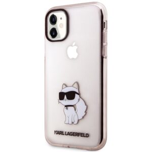Karl Lagerfeld KLHCN61HNCHTCP Apple iPhone 11/ Xr 6,1" rožinės spalvos kietas dėklas Ikonik Choupette - Image 2