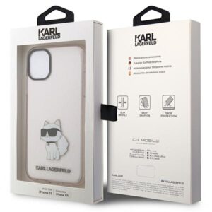 Karl Lagerfeld KLHCN61HNCHTCP Apple iPhone 11/ Xr 6,1" rožinės spalvos kietas dėklas Ikonik Choupette - Image 8