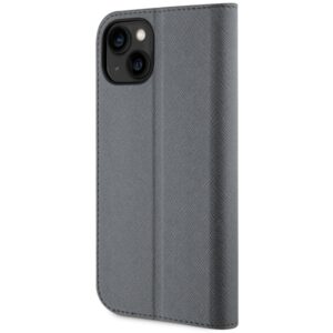 Karl Lagerfeld KLBKP14SSANKCPG Apple iPhone 14 15 13 6.1" bookdėklas silver Saffiano Karl & Choup - Image 2