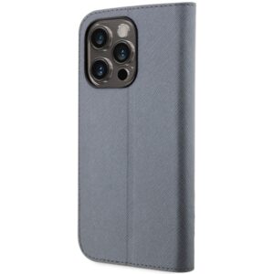 Karl Lagerfeld KLBKP14XSANKCPG Apple iPhone 14 Pro Max 6.7" bookdėklas silver Saffiano Karl & Choupet - Image 2