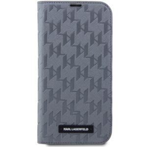 Karl Lagerfeld KLBKP14XSAKLHPG Apple iPhone 14 Pro Max 6.7" bookdėklas silver Saffiano Monogram - Image 3