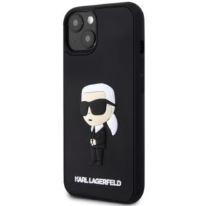Karl Lagerfeld KLHCP14M3DRKINK Apple iPhone 14 Plus / 15 Plus 6.7" juodos spalvos kietas dėklas Rubber Ikonik 3D - Image 2