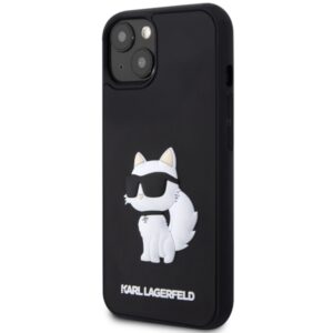 Karl Lagerfeld KLHCP14M3DRKHNK Apple iPhone 14 Plus / 15 Plus 6.7" juodos spalvos kietas dėklas Rubber Choupette 3 - Image 2