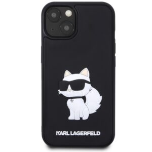 Karl Lagerfeld KLHCP14M3DRKHNK Apple iPhone 14 Plus / 15 Plus 6.7" juodos spalvos kietas dėklas Rubber Choupette 3 - Image 3