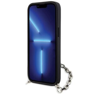 Karl Lagerfeld KLHCP14SSACKLHPK Apple iPhone 14 / 15 / 13 6.1" juodos spalvos kietas dėklas Saffiano Monogram Chai - Image 4