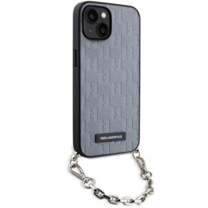 Karl Lagerfeld KLHCP14SSACKLHPG Apple iPhone 14 / 15 / 13 6.1" silver kietas dėklas Saffiano Monogram Ch - Image 3